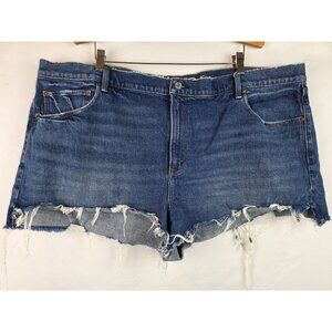 Abercrombie & Fitch Womens Jean Shorts Size 36 / 22 Mom Short High Rise Denim